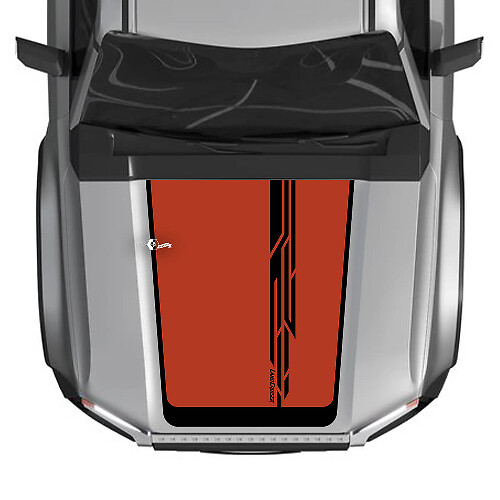 2024 Toyota Land Cruiser Prado Hood Decals Vinyl Grafische Decals Lijn Groot 2 Kleuren
