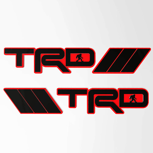 TRD Sasquatch Bigfoot 3D-badge - Custom Fender Badges-embleem voor Toyota TRD
