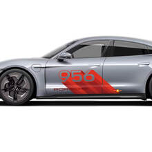 Porsche Taycan op maat gemaakte stickerset zijdeursticker - aangepaste vinylafbeeldingen
 2