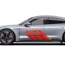 Number 9 Zijdeur Vinyl Decal Set voor Porsche Taycan_3