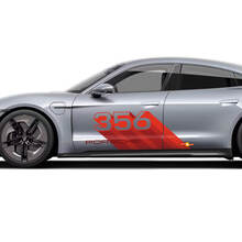 Porsche Taycan op maat gemaakte stickerset zijdeursticker - aangepaste vinylafbeeldingen
 3