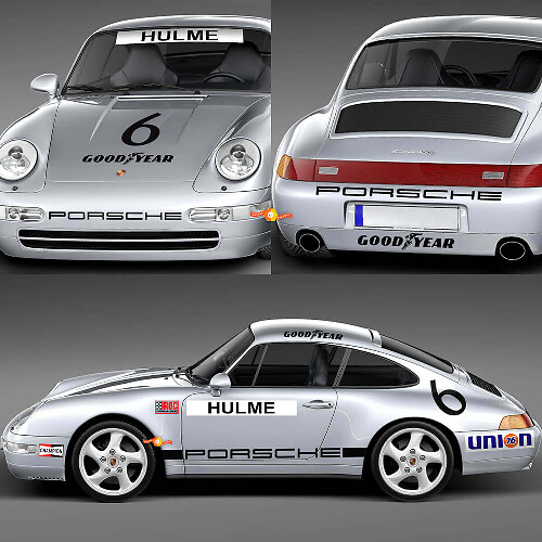 1974 Porsche 911 Racing Sticker Decal Set - Klassieke vinylafbeeldingen voor restauratie en aanpassing
