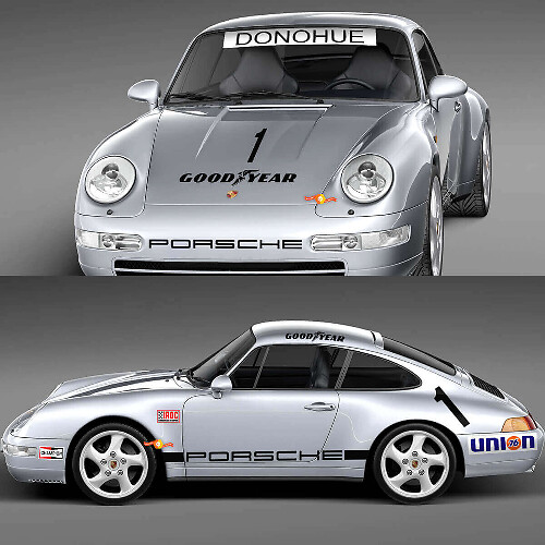 1974 Porsche 911 Racing Sticker Decal Set - Klassieke vinylafbeeldingen voor restauratie en aanpassing 3
