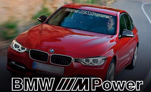 BMW M Power-stijl outline voorruitbanner vinylsticker voor BMW