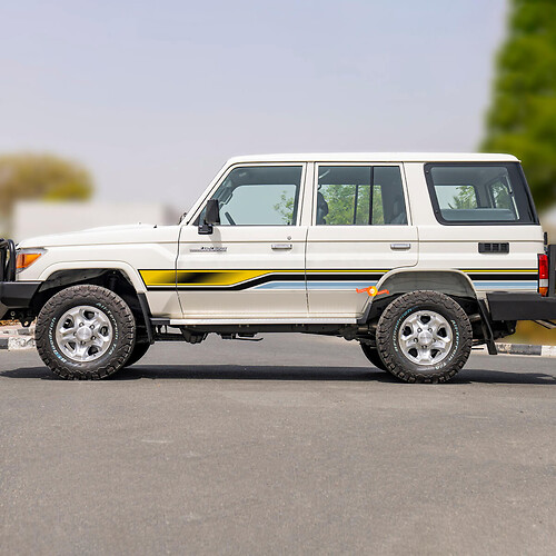 Retro Side Stripes Sticker Decal Kit voor Toyota Land Cruiser GRJ76 - Aangepaste vinylafbeeldingen
