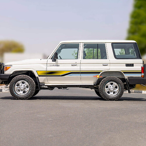 Retro zijstrepen sticker graphics decal kit voor Toyota Land Cruiser GRJ76