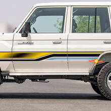 Retro Side Stripes Sticker Decal Kit voor Toyota Land Cruiser GRJ76 - Aangepaste vinylafbeeldingen
 2