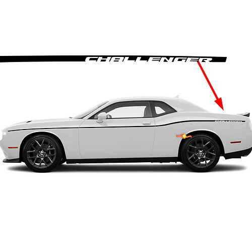 Side Body Pin Stripe Dodge Challenger SXT exterieur sticker
