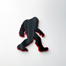 Bigfoot Sasquatch 3D Spatscherm Embleem_3