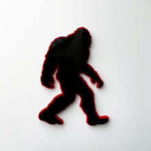 Bigfoot Sasquatch 3D Spatscherm Embleem_4