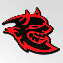 Dodge Demon 3D-badge Spatbordbadges embleem rood versus zwart
 2