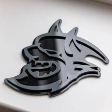 Dodge Demon 3D-badge Spatbordbadges embleem rood versus zwart
 3
