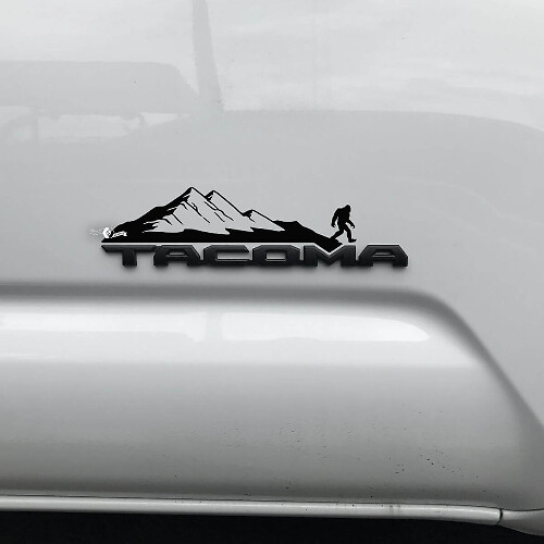 Mountain Sasquatch Badge Overlay Vinyl Sticker voor Toyota Tacoma