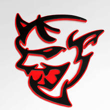 Dodge Demon 3D-badge Spatbordbadges embleem rood versus zwart 2
 2