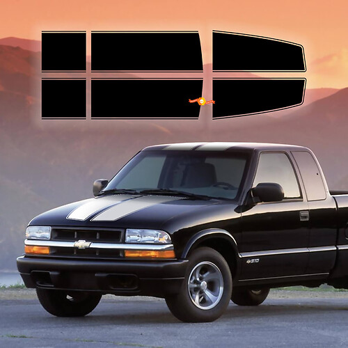 1994-04 Chevy Chevrolet S10 Extended Cab Stipe Decal Sticker Kit
