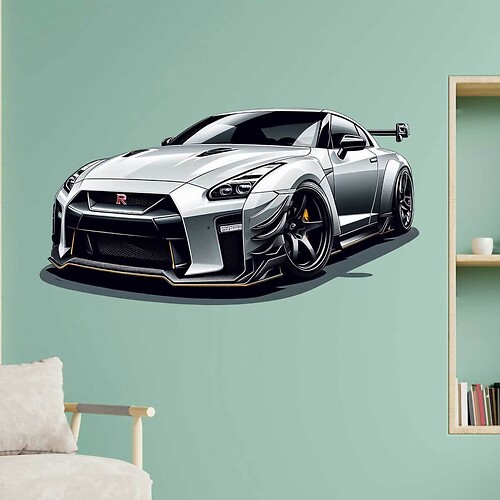 Nissan GT-R muursticker sticker
