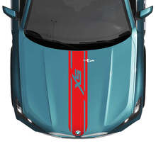 BMW X5 G05 Hood Custom Stripe Sticker sticker - Vinyl Graphics voor een strakke, sportieve look
 3
