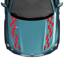 BMW X5 G05 motorkap geruite streepstickers - SupDec Graphix vinylstickers
 2