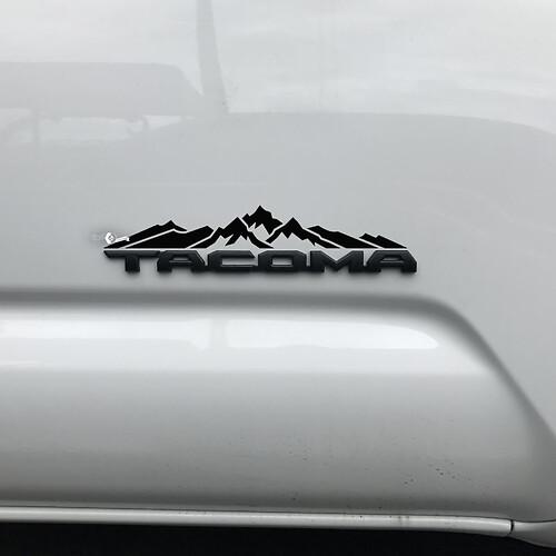 Toyota Tacoma bergen sticker sticker over badge Tacoma
