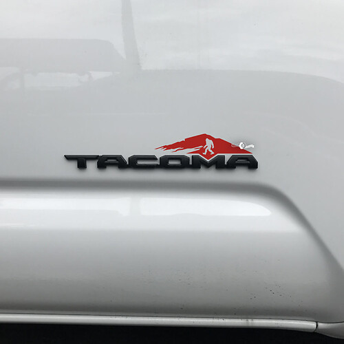 Toyota Tacoma bergen sticker sticker over badge Tacoma 2
