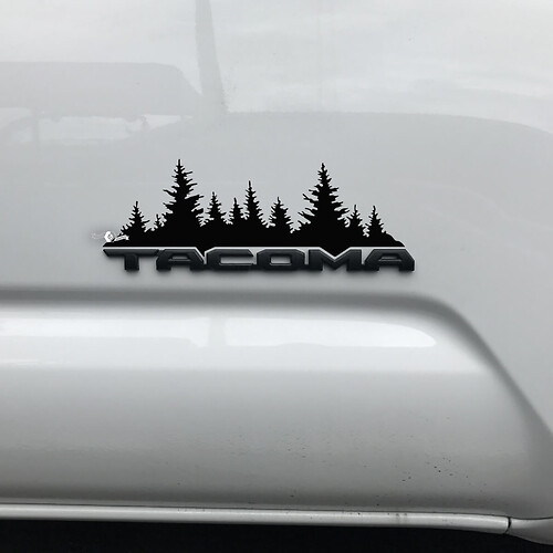 Toyota Tacoma bomen bos sticker sticker over badge Tacoma
