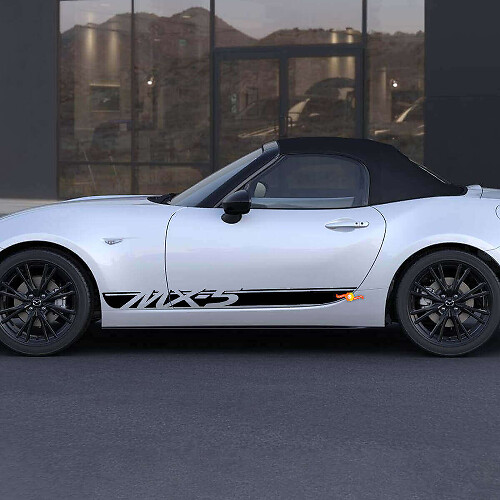 Accentstrepen met logo zijvinyl sticker voor Mazda MX-5 Miata
