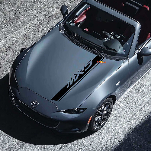 Dubbel Gebrande Strepen Motorkap Vinyl Decal Sticker voor Mazda MX-5 Miata