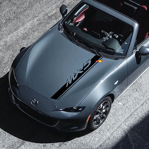 Mazda MX-5 Miata Hood Roadster Stripe Decal Sticker - Aangepaste vinylsticker
