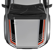 Toyota Land Cruiser Prado Hood Stripes Strobe Decals Sticker - Tweekleurige Vinyl Grafische Kit
 2