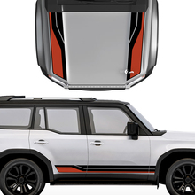 Toyota Land Cruiser Prado motorkap en zijkanten strepen stickers sticker - vinyl grafische kit
 2