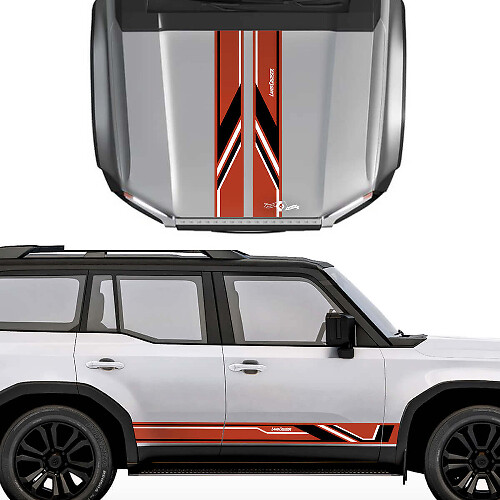 Motorkap Zijkanten Strepen Vinyl Stickers Decal Graphic Kit 2 Voor Toyota Land Cruiser Prado