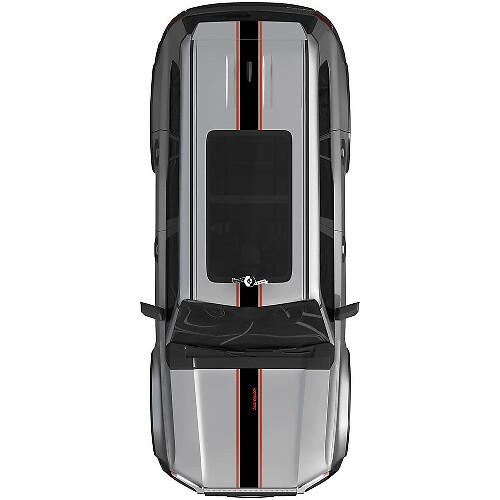 Toyota Land Cruiser Prado motorkap en zijkanten strepen Sport stijl stickers Sticker - Vinyl Grafische Kit 2
