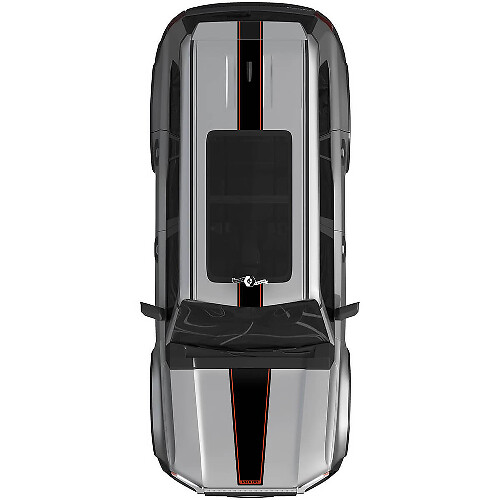 Toyota Land Cruiser Prado Hood en Roof Stripes Rally Decals Sticker - Vinyl Grafische Kit 2
