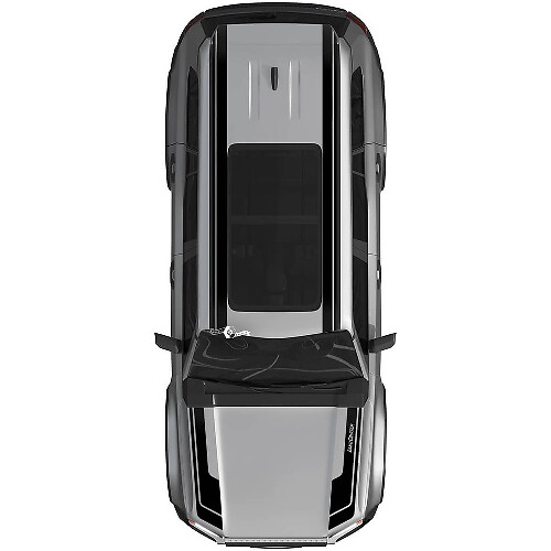 Toyota Land Cruiser Prado motorkap en dak dubbele strepen rally stickers sticker - vinyl grafische kit 2
