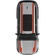 Toyota Land Cruiser Prado motorkap en dak dubbele strepen rally stickers sticker - vinyl grafische kit 2
 2