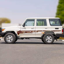 Retro Side Classic Stripes Sticker Decal Kit voor Toyota Land Cruiser GRJ76 - Aangepaste vinylafbeeldingen
 2
