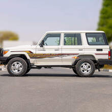Lettering Retro Zij Classic Strepen Sticker Grafieken Decal Kit voor Toyota Land Cruiser 2