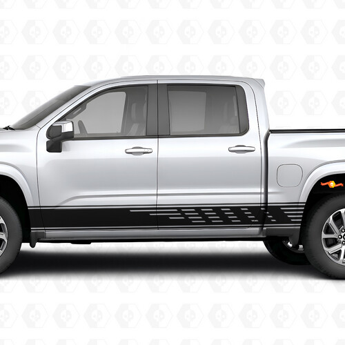 Verspringende Gleuven Deur- & Rockerpanel Vinyl Strepen voor Chevrolet Silverado 1500 Volgende Generatie 2027_1