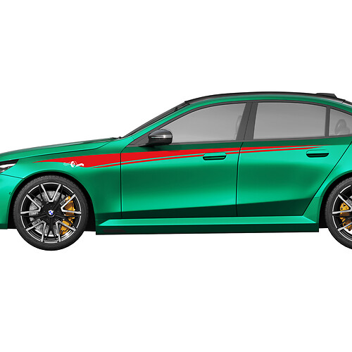 Side Up Doors Stripes Decal Kit voor BMW 5-serie G60 M5 G90 - SupDec Graphix Vinyl Stickers
