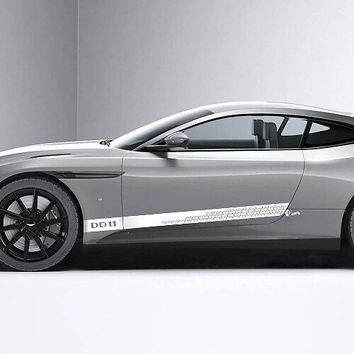 Zijkant Aston Martin DB11 Honingraat Zijdeur Vinylstickers Decals
