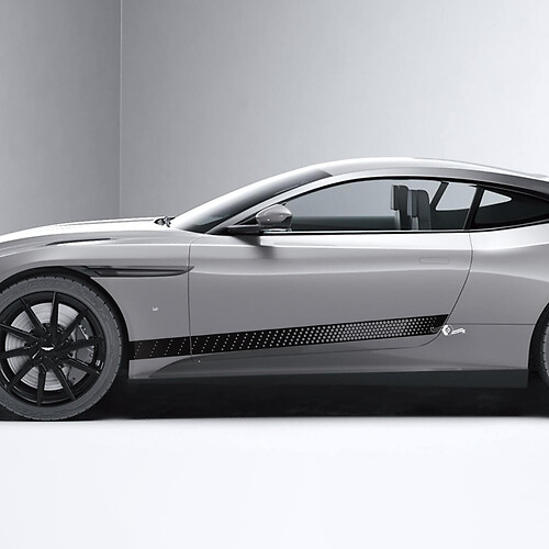 Zijkant Aston Martin DB11 Honingraat zijdeuren Vinyl stickers Stickers 2
