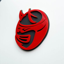 Aangepaste 3D Badge Drag Bee Demon Dodge Charger Challenger logo Fender Badges embleem rood en grijs
 2