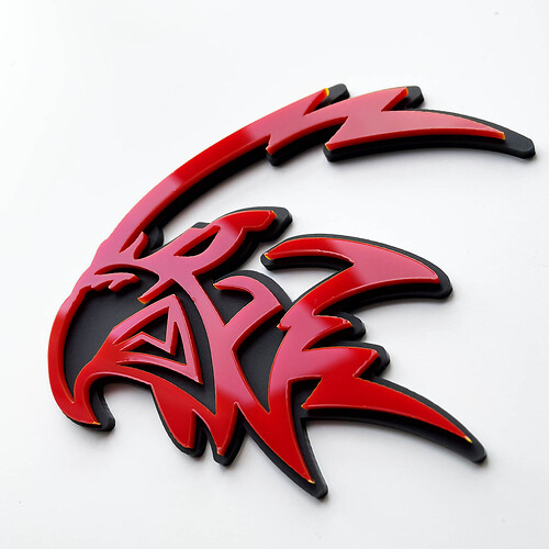 Aangepaste 3D Trackhawk Hellhawk Badge - Spatbordembleem voor Jeep Trackhawk 2

