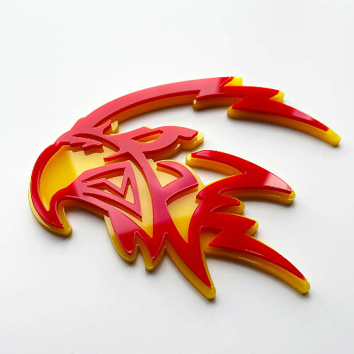 Aangepaste 3D Trackhawk Hellhawk Badge - Spatscherm Embleem 3 voor Jeep Trackhawk