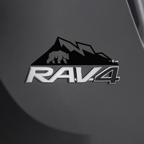 Bergen bier sticker sticker over achterste Toyota Rav4 badge
