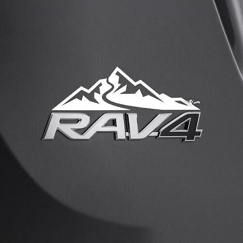 Bergen Sticker Sticker Over Achter Toyota Rav4 Badge
