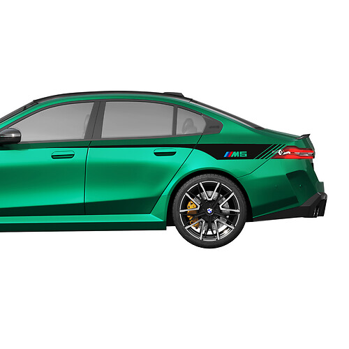 Achterzijde strepen Racing sticker Kit voor BMW 5-serie G60 M5 G90 - SupDec Graphix vinylstickers
