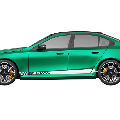 Geruite strepen Racing Decal Kit voor BMW 5-serie G60 M5 G90 - SupDec Graphix Vinyl Stickers
