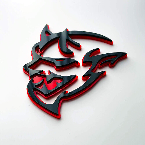 Demon Style 3D Spatbordbadge Embleem voor Dodge Charger Challenger