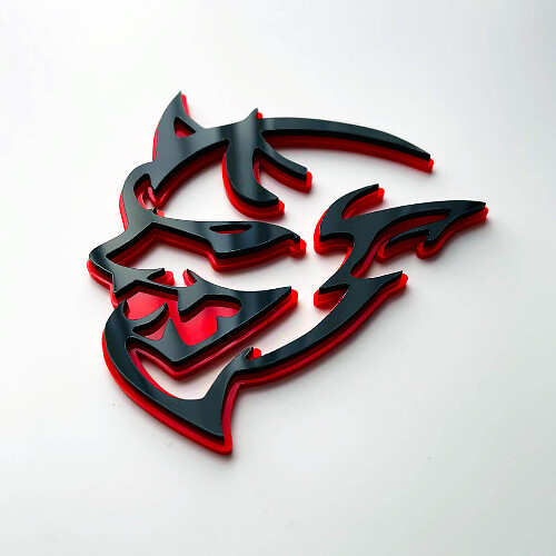 Dodge Demon 3D Badge Spatbordbadges Circuit Embleem